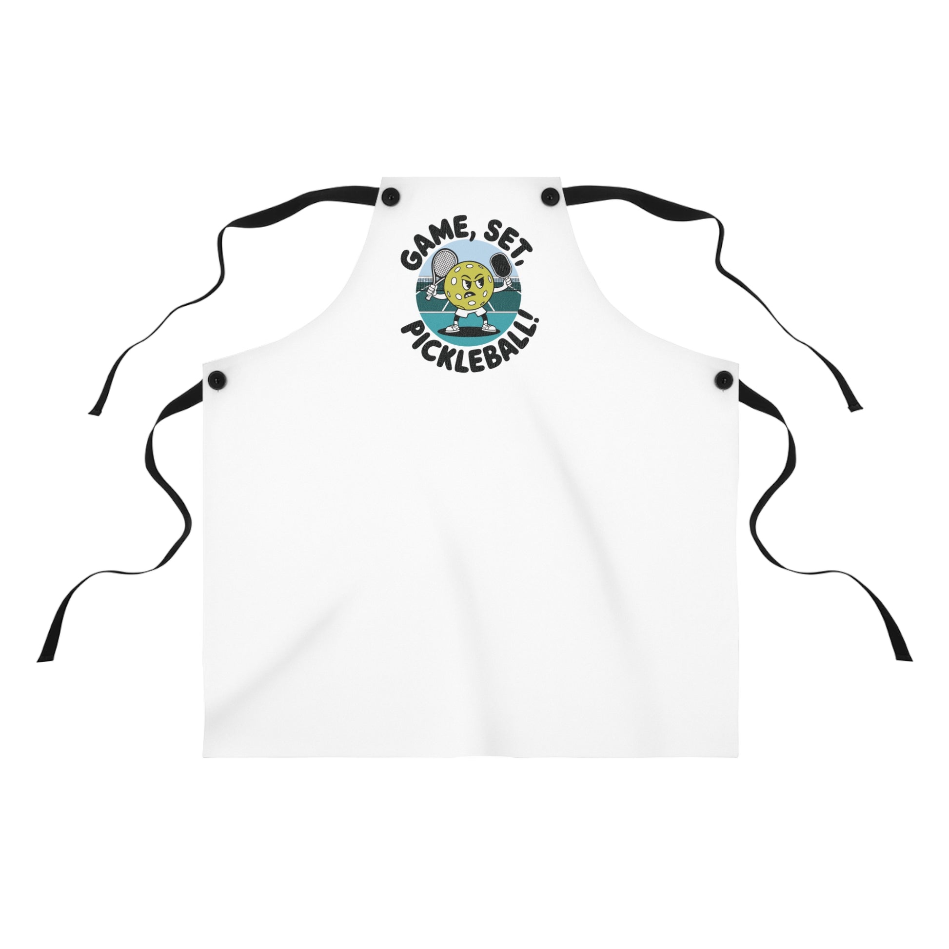 Pickleball Unique Apron - Game, Set, Pickleball White
