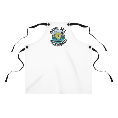 Pickleball Unique Apron - Game, Set, Pickleball White
