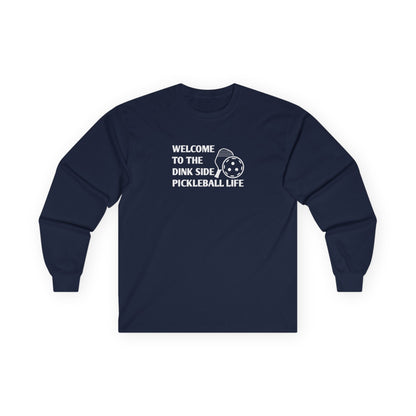 Men's Funny Pickleball Long Sleeves top - Welcome to the Dink Side Navy