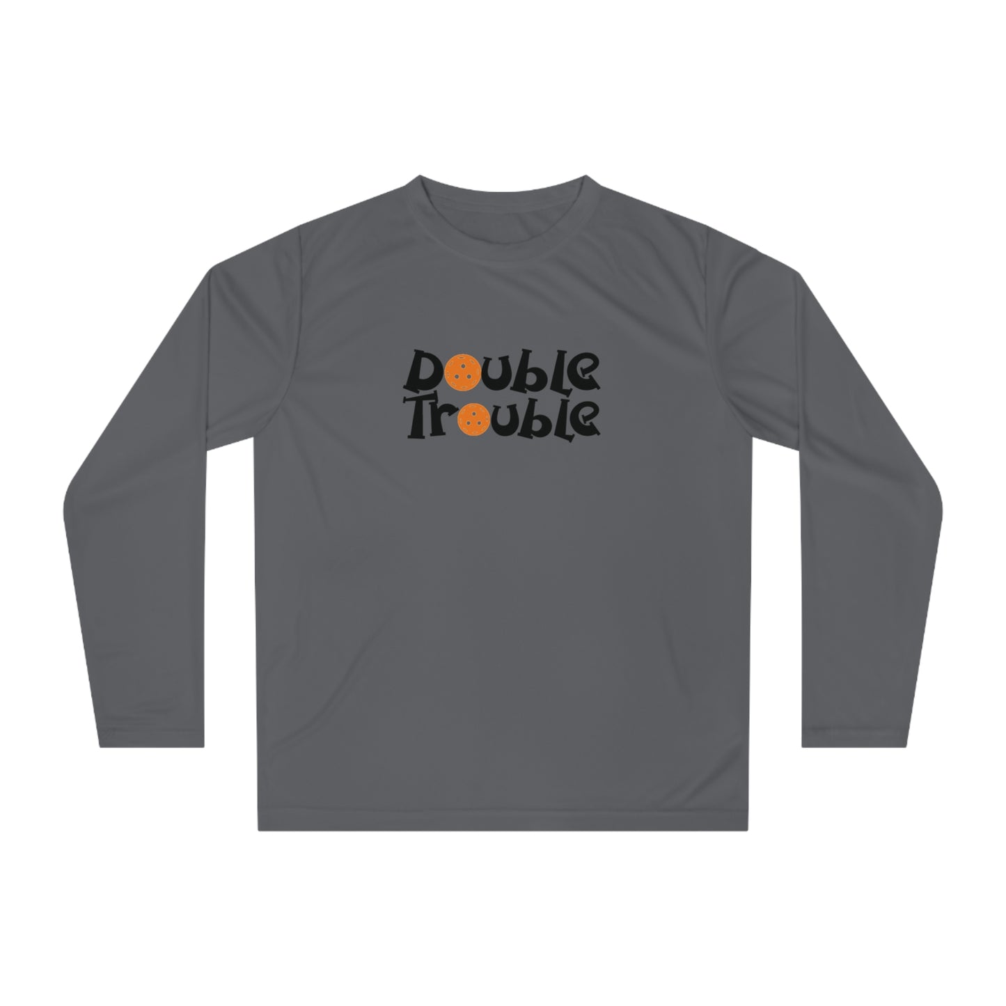 Men's Lightweight Pickleball Long Sleeves top - Double Trouble Gray