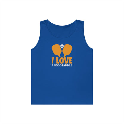 Women's Durable Pickleball Tank Top - I Love a Good Paddle Royal