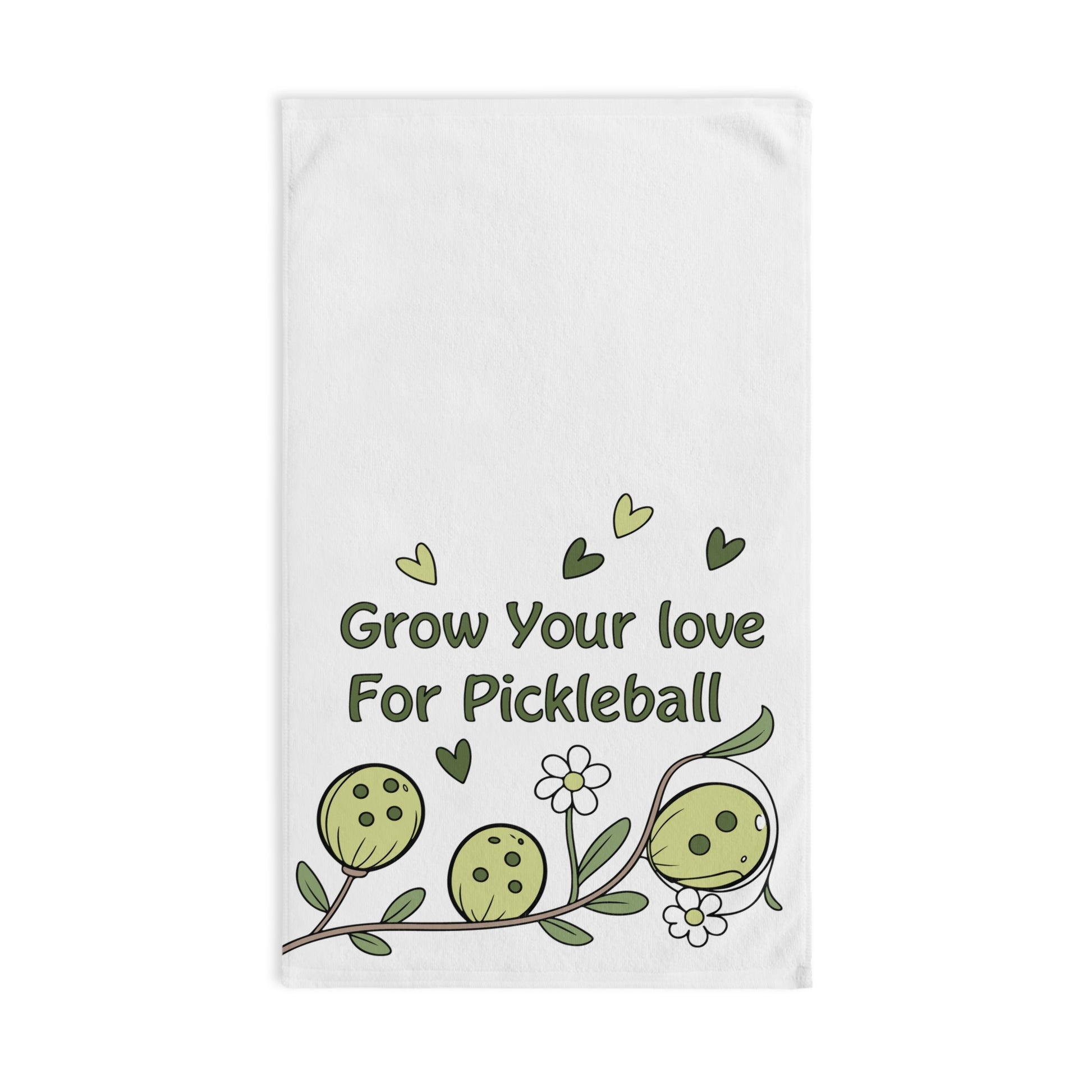 Pickleball Thoughtful Hand Towel - Grow Your Love For Pickleball White