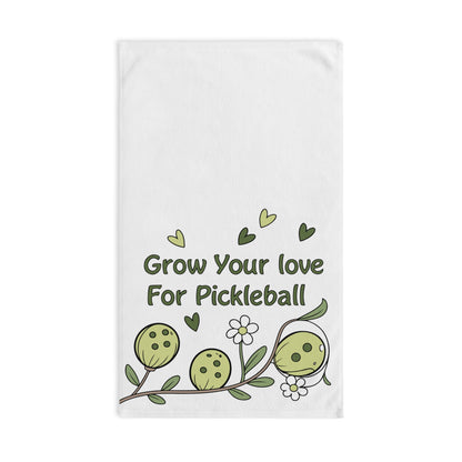 Pickleball Thoughtful Hand Towel - Grow Your Love For Pickleball White