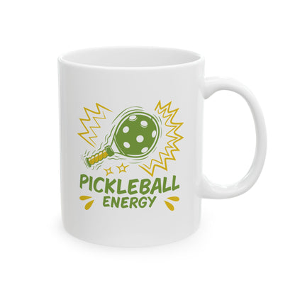 Pickleball Stylish Mug - Pickleball Energy White