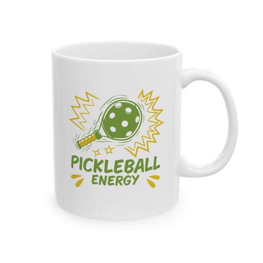 Pickleball Stylish Mug - Pickleball Energy White