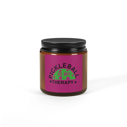 Pickleball Delightful Candle - PICKLEBALL IS MY THERAPY Amber