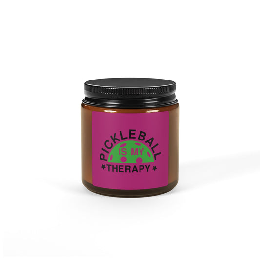 Pickleball Delightful Candle - PICKLEBALL IS MY THERAPY Amber