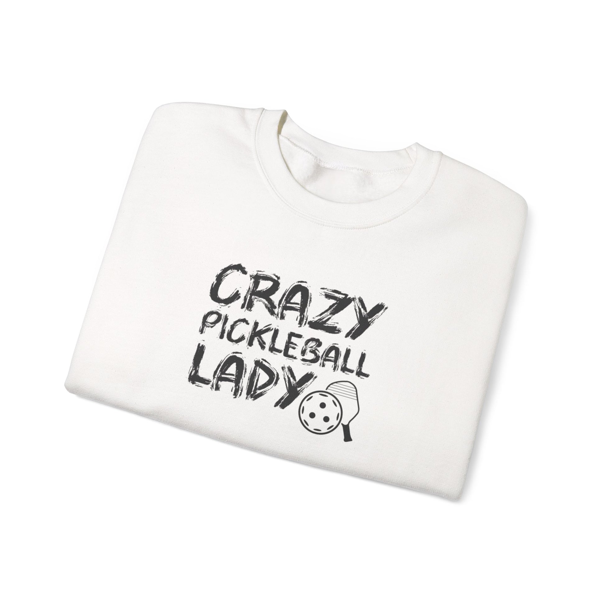 Women's Funny Pickleball Sweatshirt - Crazy Pickleball Lady