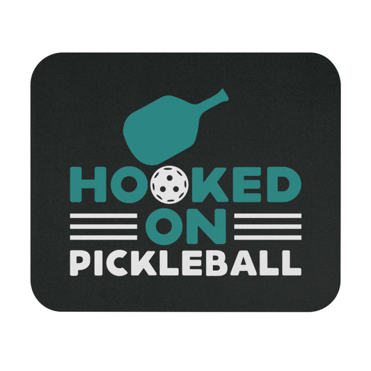 Pickleball Unique Mouse pad - Hooked on Pickleball Black