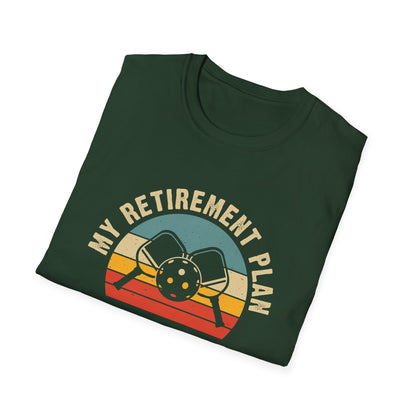 Men's Bold Pickleball T-shirt - My Retirement Plan Retro