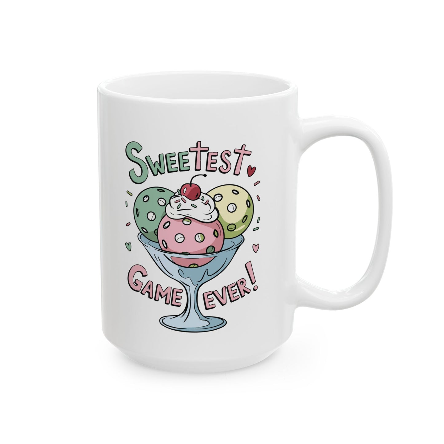Pickleball Cute Mug - Sweetest Game Ever White