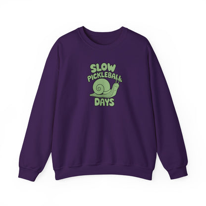 Women's Comfy Pickleball Sweatshirt - Slow Pickleball Days