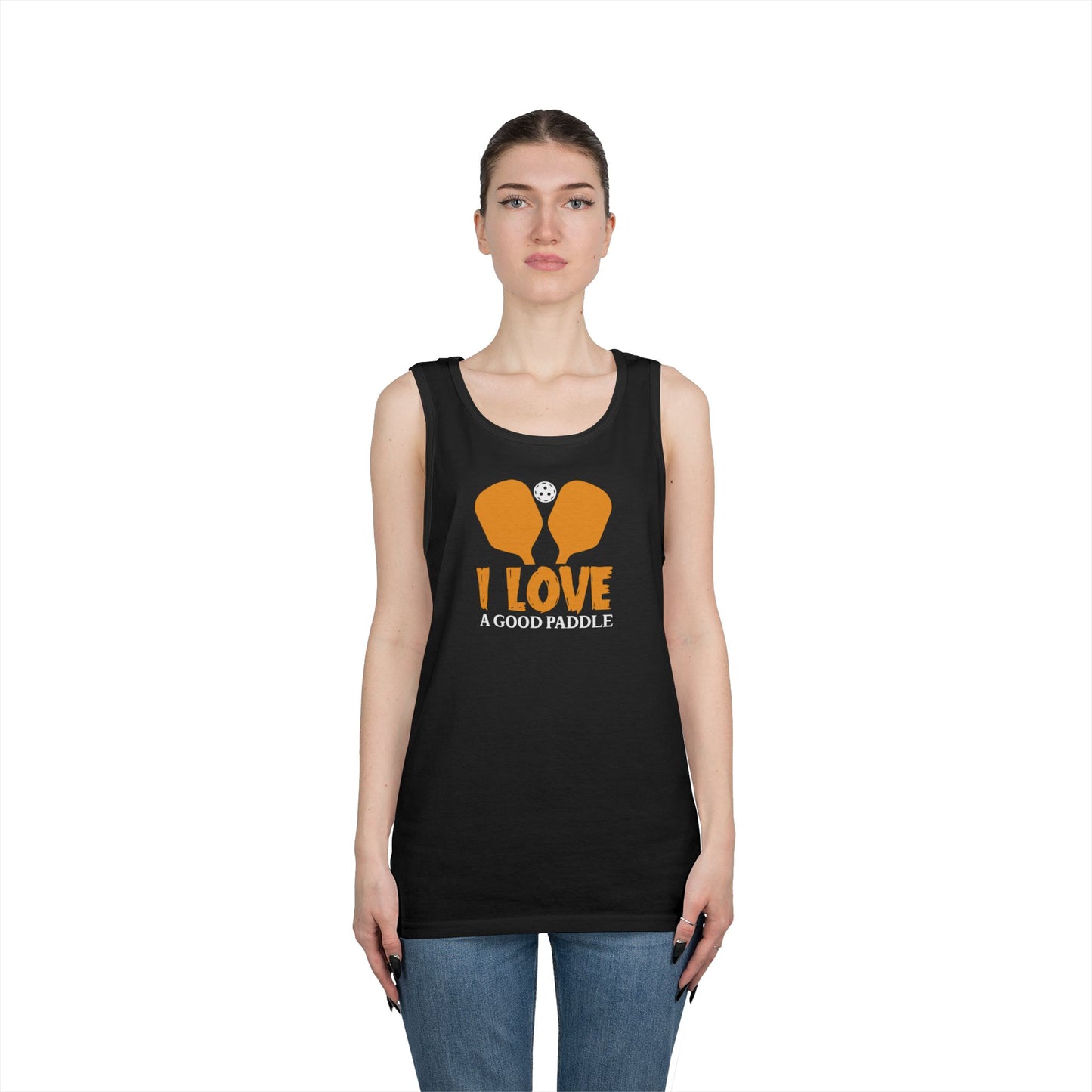 Women's Durable Pickleball Tank Top - I Love a Good Paddle