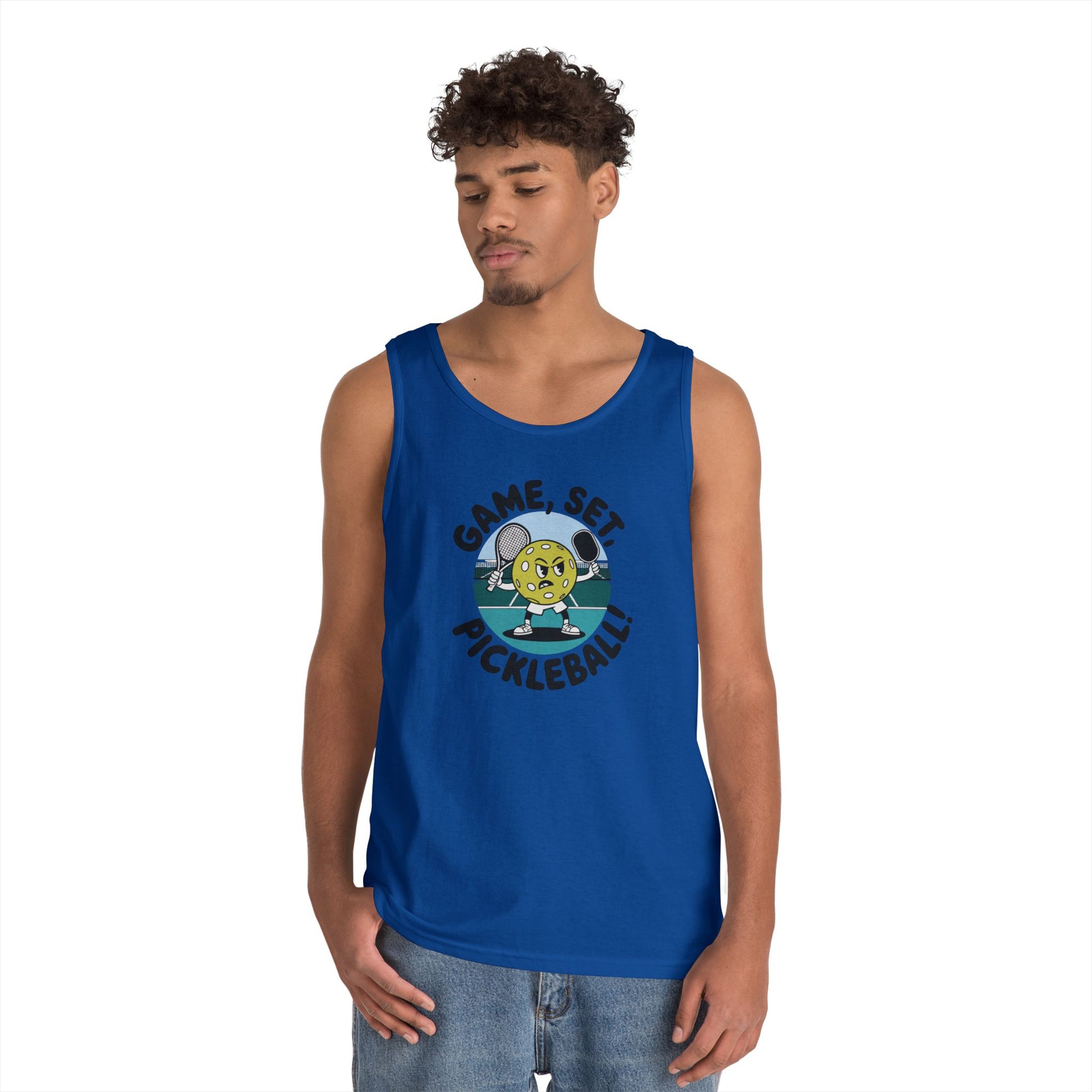 Men's Stylish Pickleball Tank Top - Game, Set, Pickleball