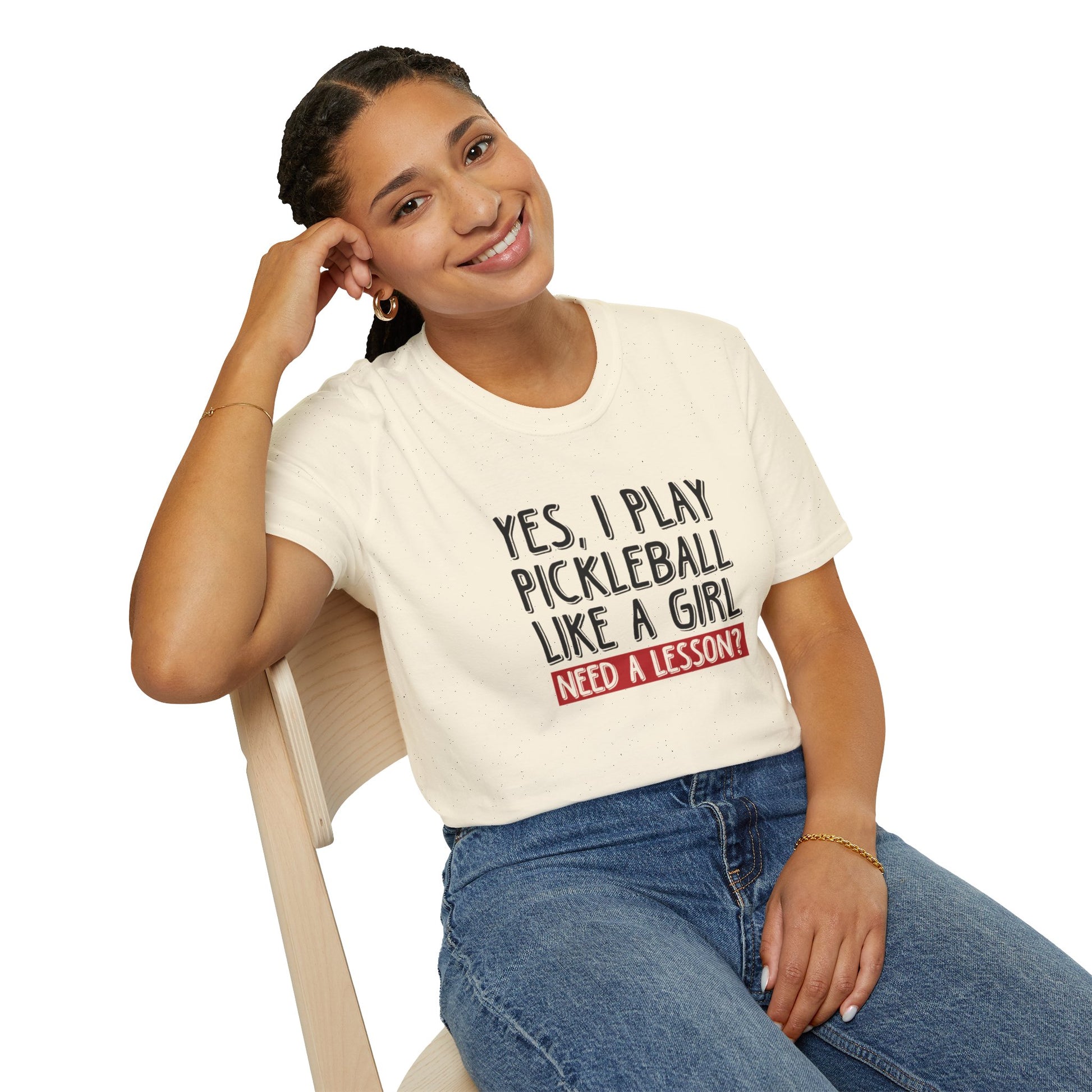 Women's Pickleball T-shirt - Yes, I Play Like A Girl Need A Lesson?