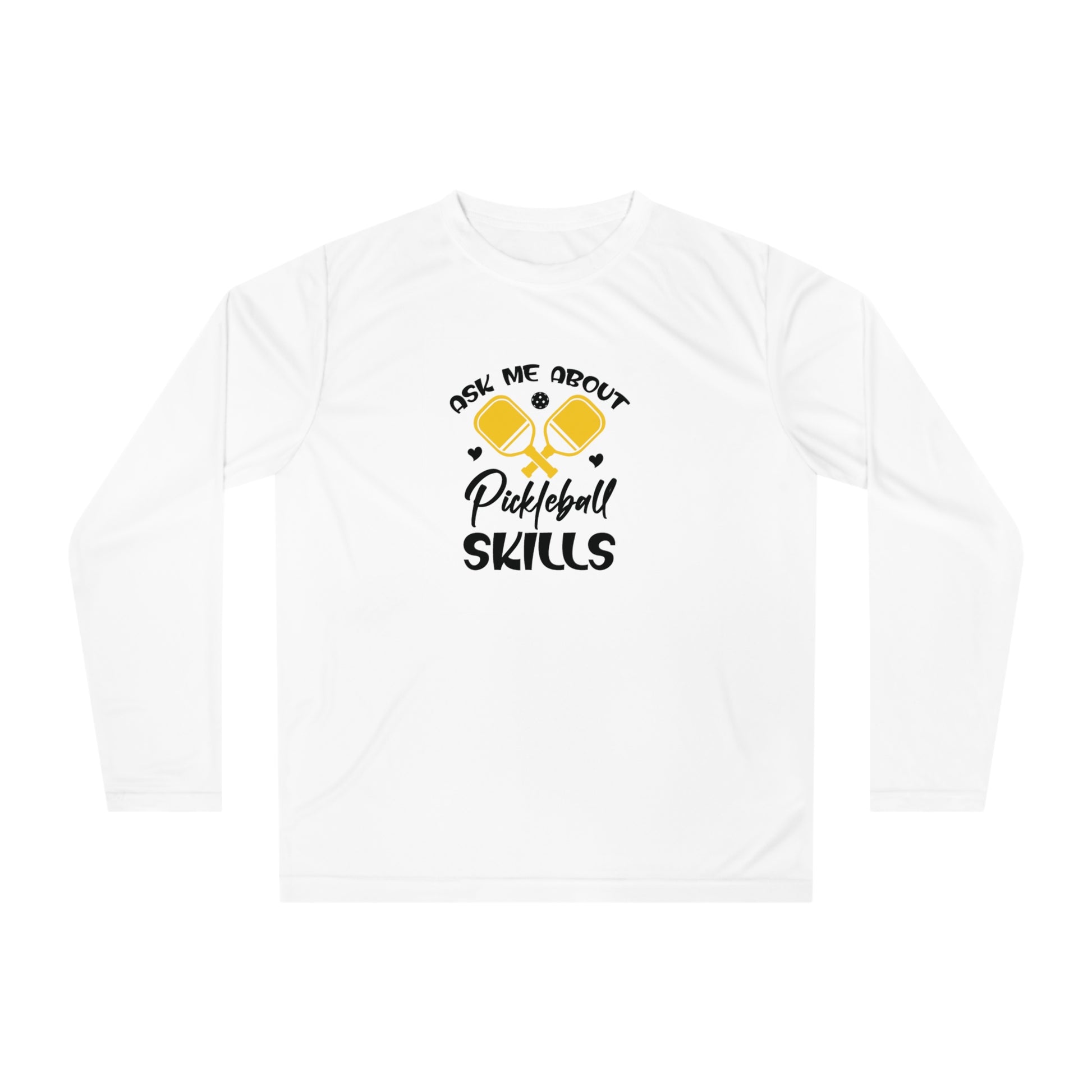 Men's Pickleball Long Sleeves top - Ask Me about My Pickleball Skills White