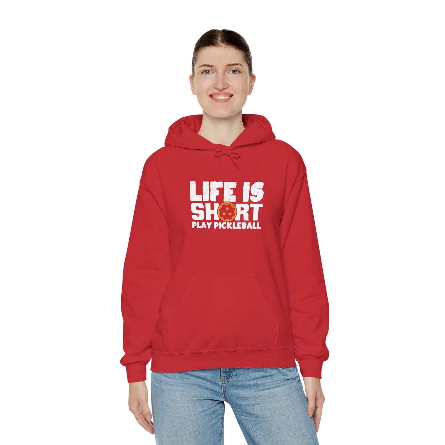 Women's Quirky Pickleball Hoodie - Life Is Short Play Pickleball