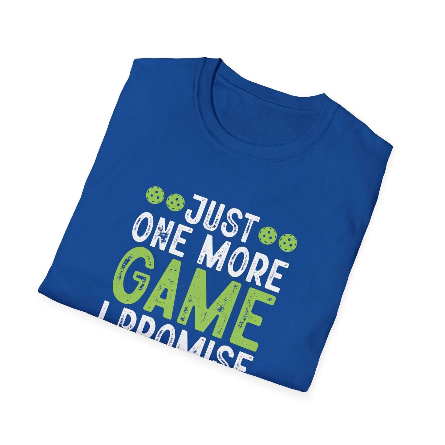 Men's Comfy Pickleball T-shirt - Just One More Game I Promise