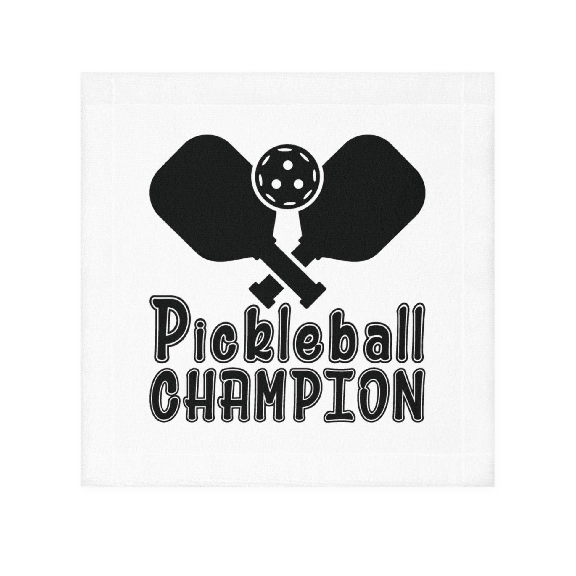 Pickleball Durable Face Towel - Pickleball Champion White