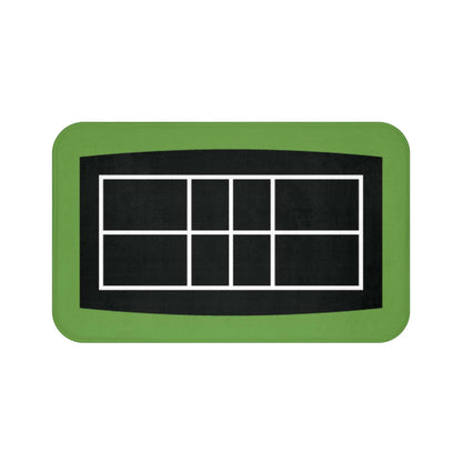 Pickleball Fun Bath mat - Pickleball Court Green