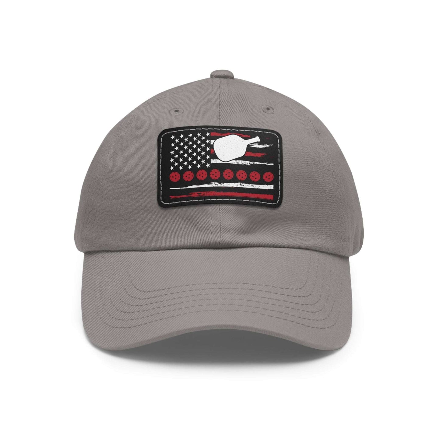 Pickleball Cool Cap - Paddle and American Flag Grey