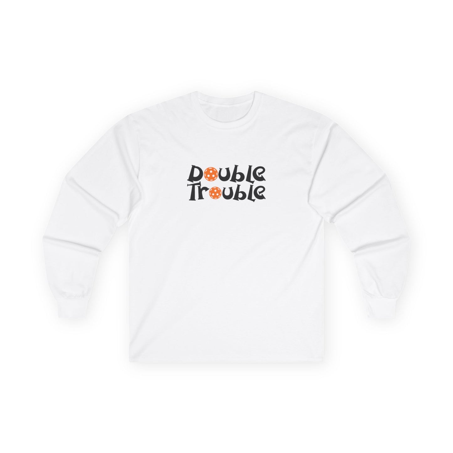 Women's Durable Pickleball Long Sleeves top - Double Trouble White