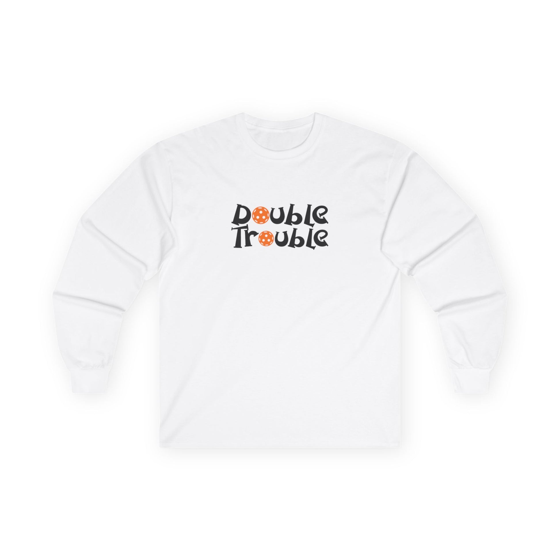 Women's Durable Pickleball Long Sleeves top - Double Trouble White