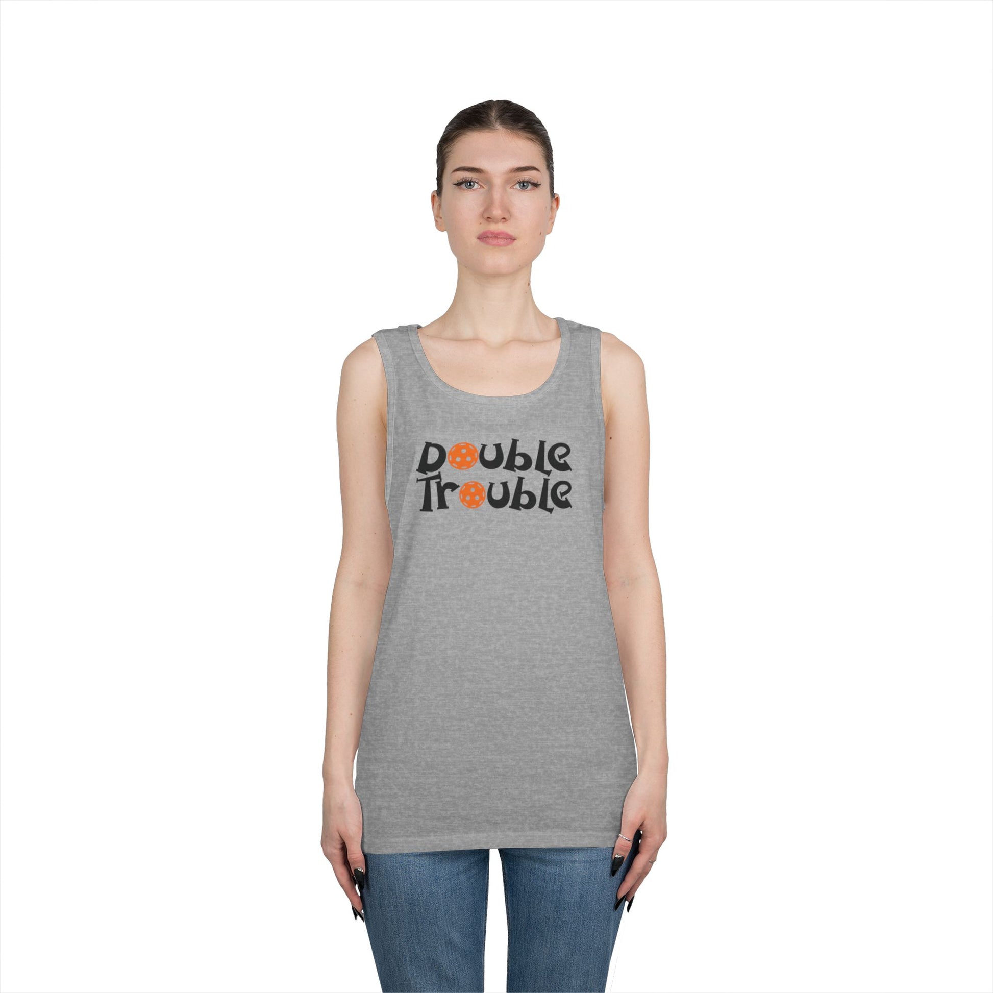 Women's Funny Pickleball Tank Top - Double Trouble