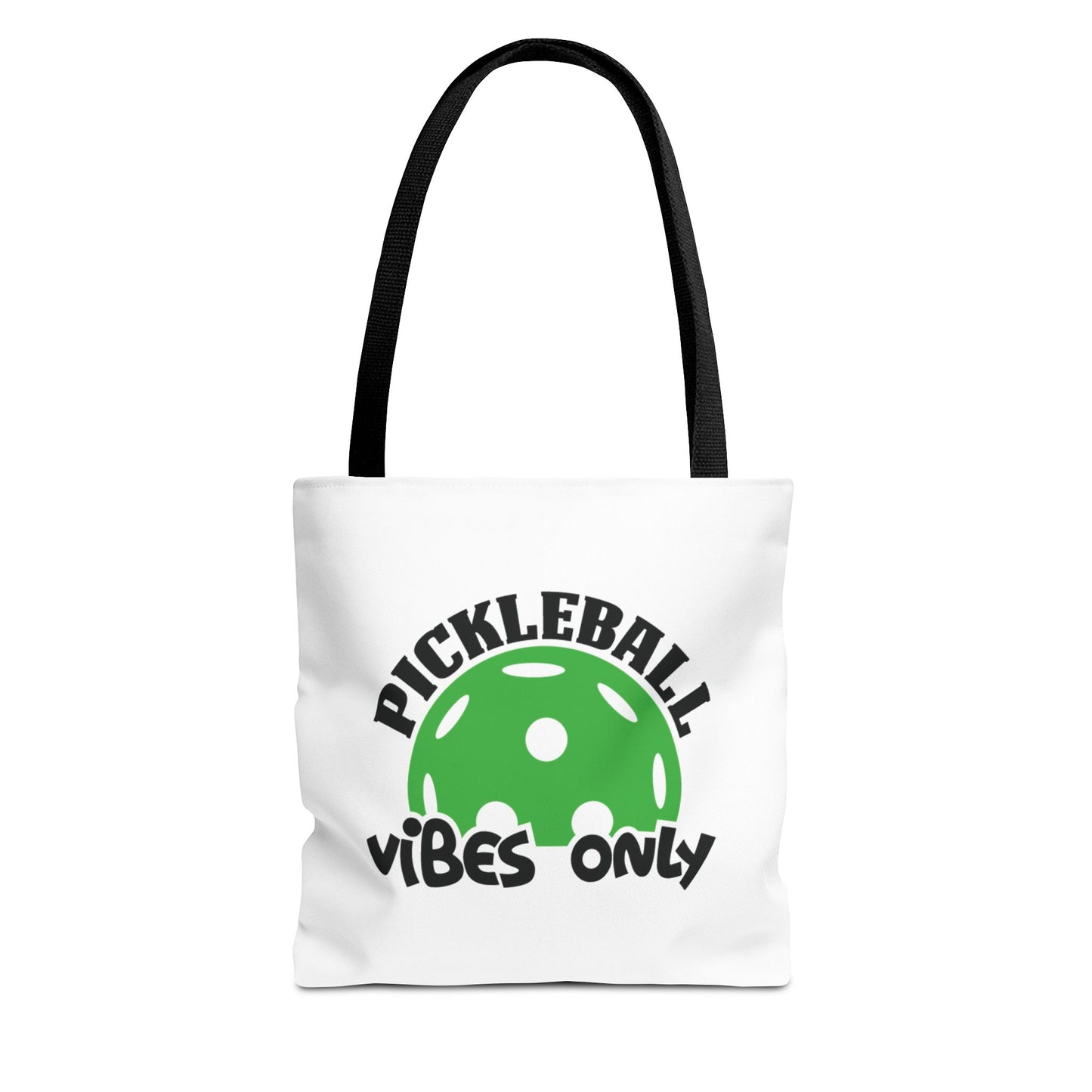 Pickleball Durable Tote Bag - Pickleball Vibes Only Black