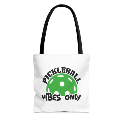 Pickleball Durable Tote Bag - Pickleball Vibes Only Black