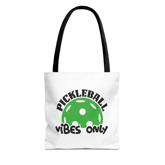 Pickleball Durable Tote Bag - Pickleball Vibes Only Black