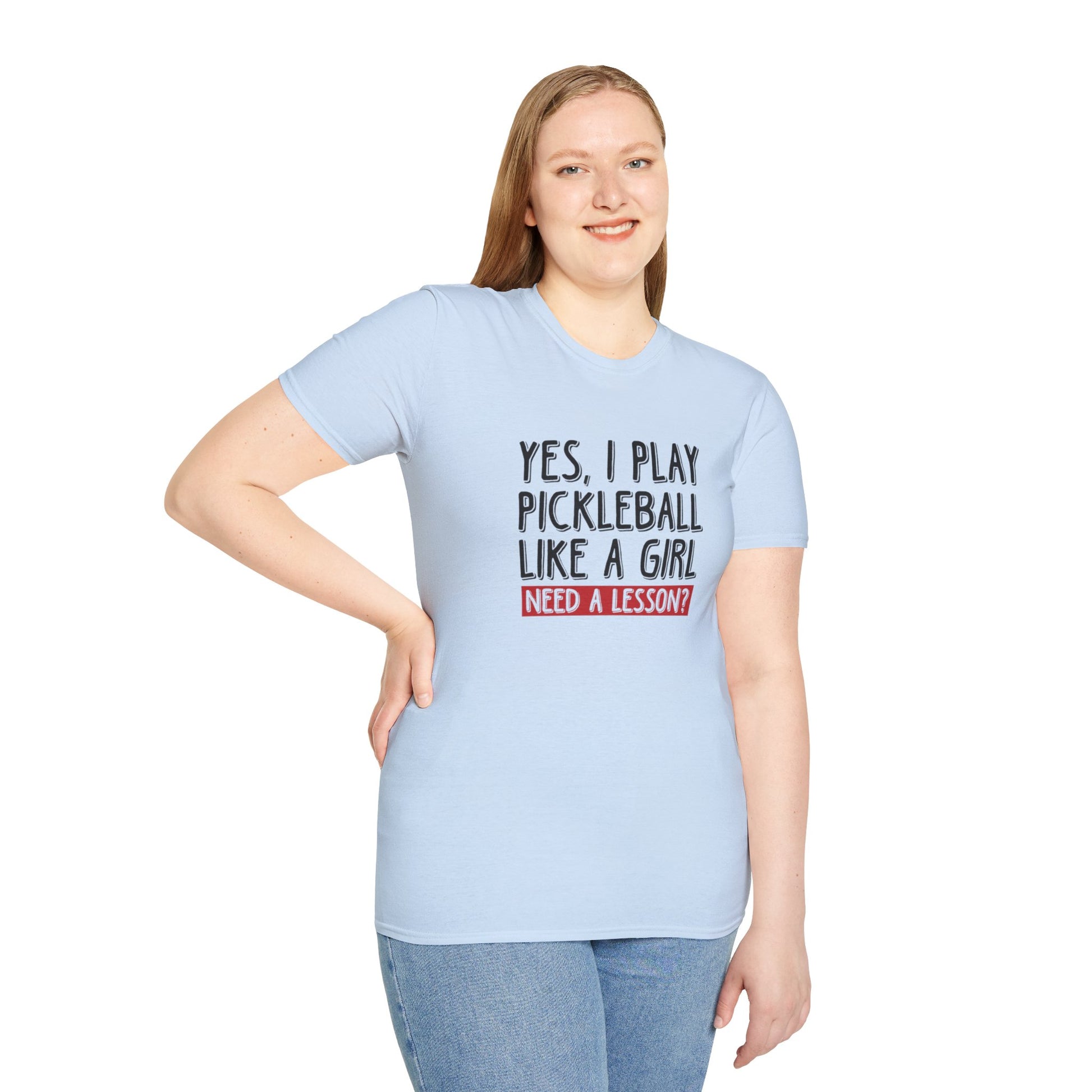 Women's Pickleball T-shirt - Yes, I Play Like A Girl Need A Lesson?