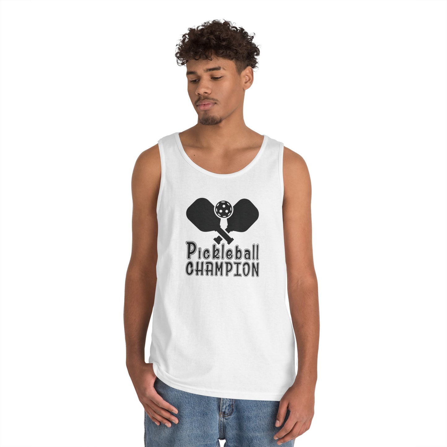 Men's Eye-Catching Pickleball Tank Top - Pickleball Champion