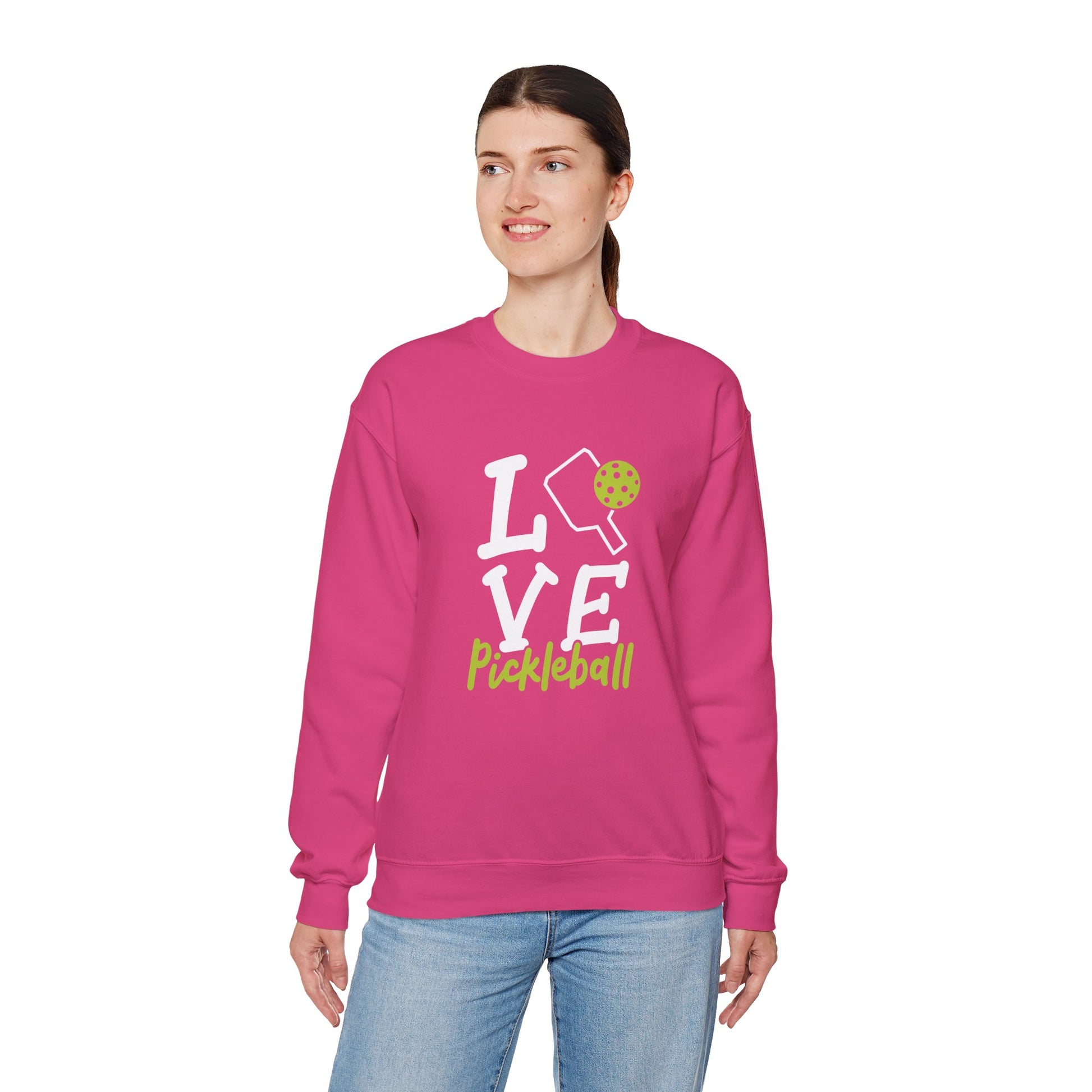 Women's Durable Pickleball Sweatshirt - Love Pickleball