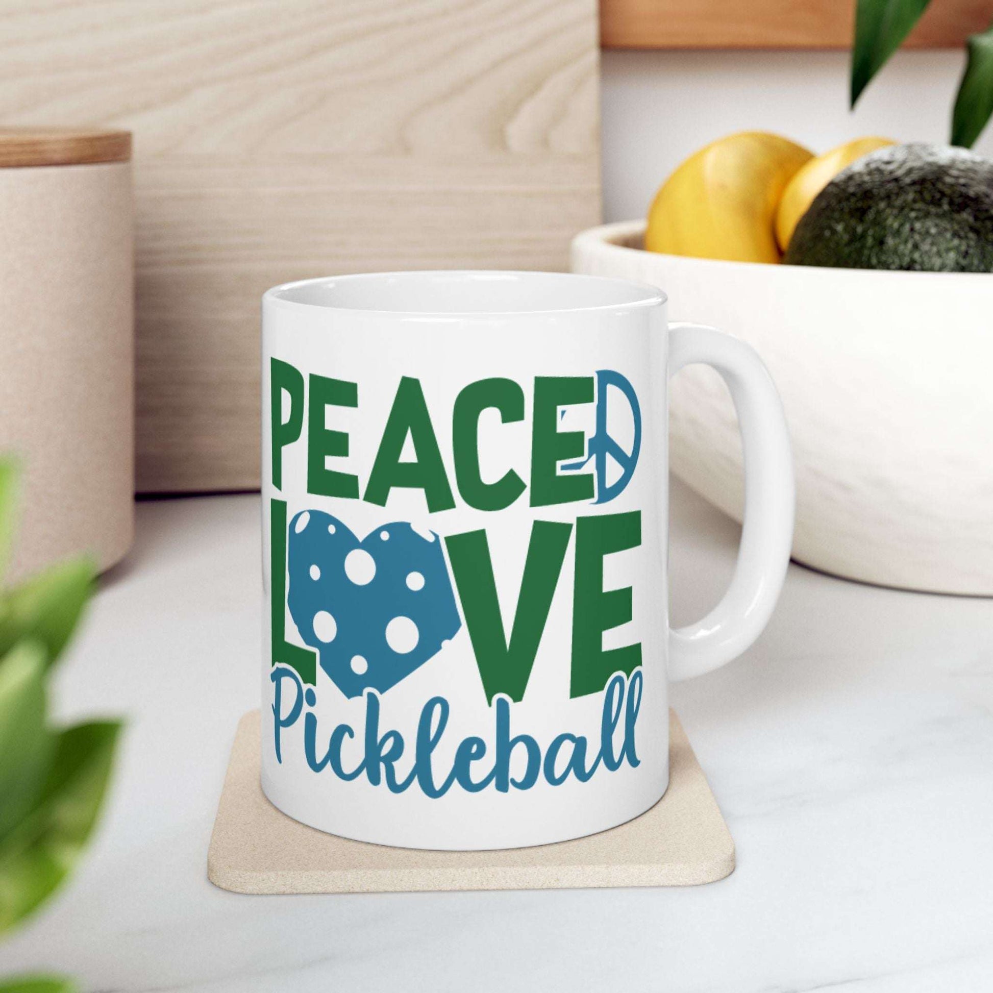 Pickleball Funny Mug - Peace, Love, Pickleball
