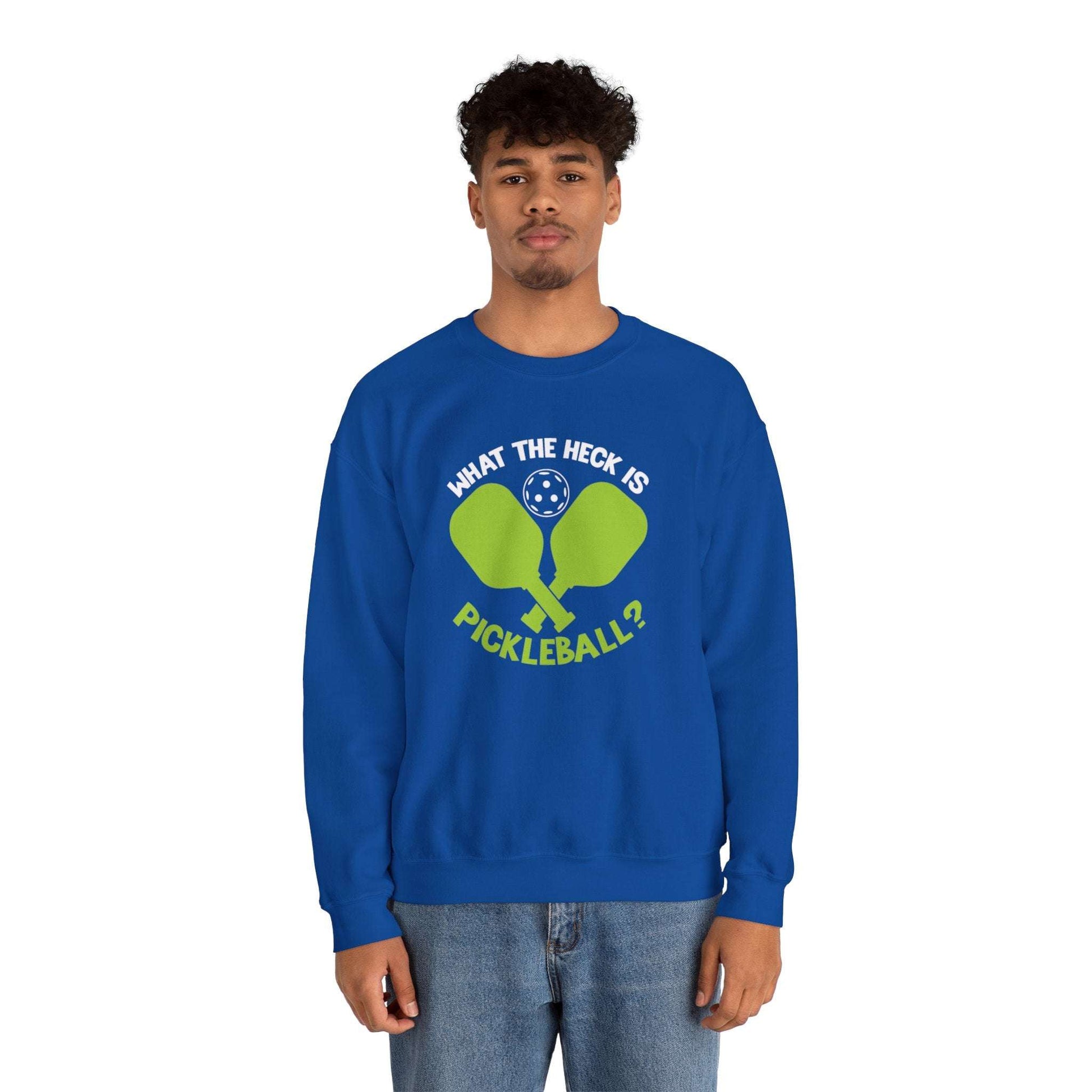 Men's Funny Pickleball Sweatshirt - What the Heck Is Pickleball?