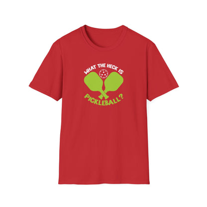 Men's Funny Pickleball T-shirt - What the Heck Is Pickleball?