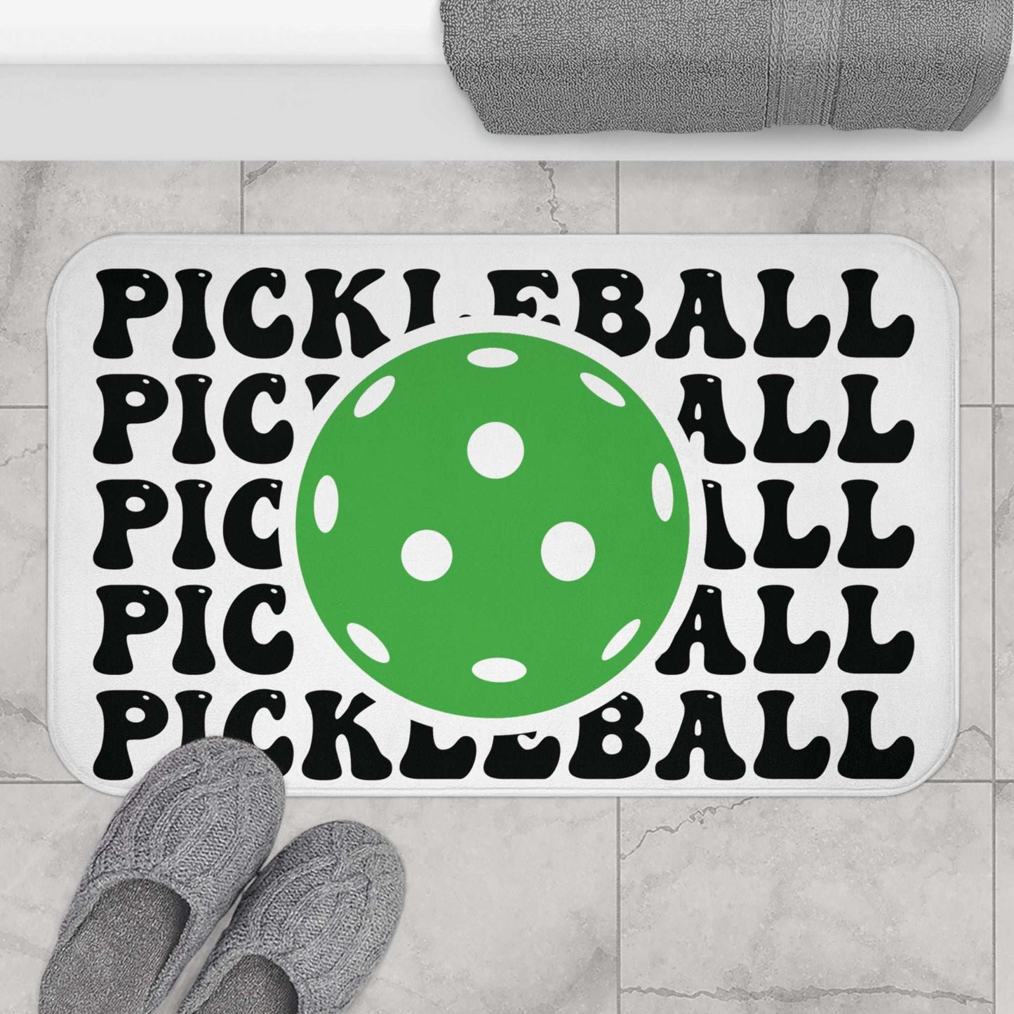 Pickleball Bold Bath mat - pickleball pop