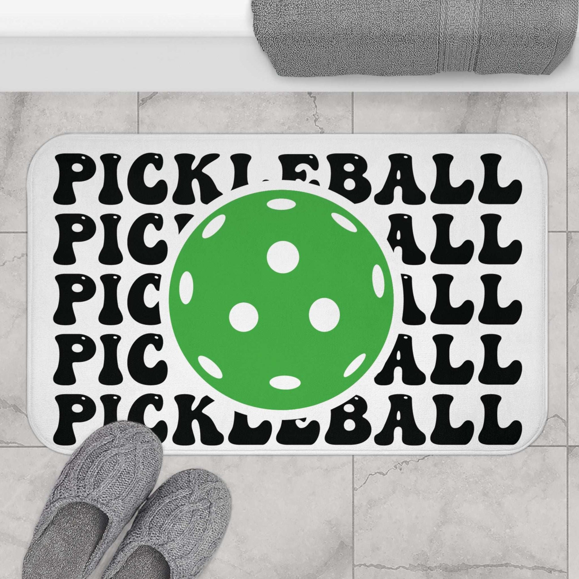 Pickleball Bold Bath mat - pickleball pop