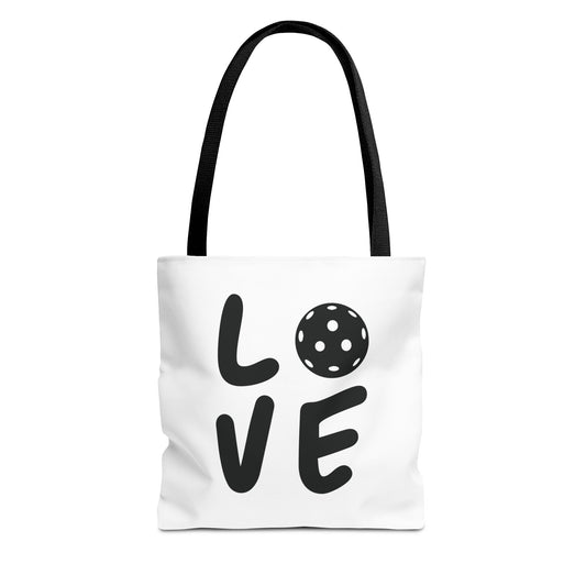 Pickleball Fun Tote Bag - Love with Pickleball Black
