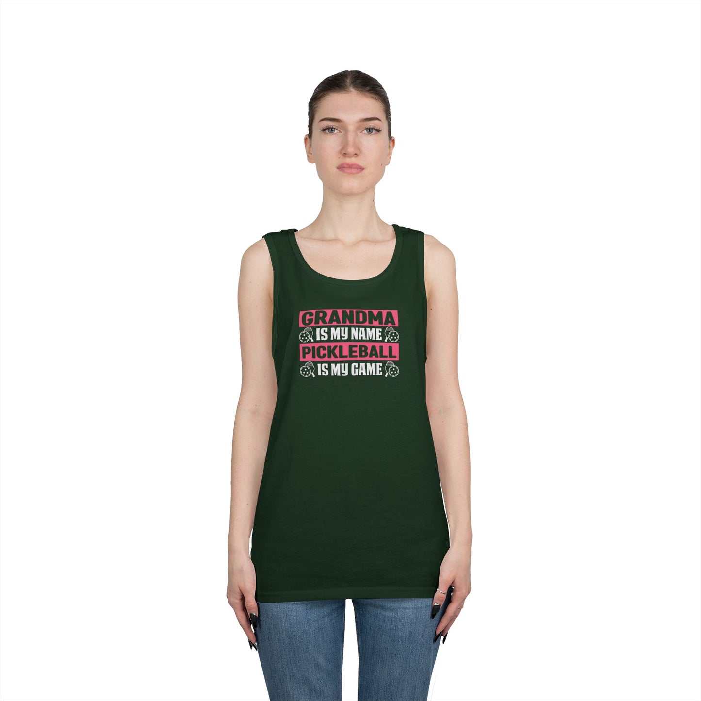 Women's Pickleball Tank Top - Grandma Is My Name Pickleball Is My Game