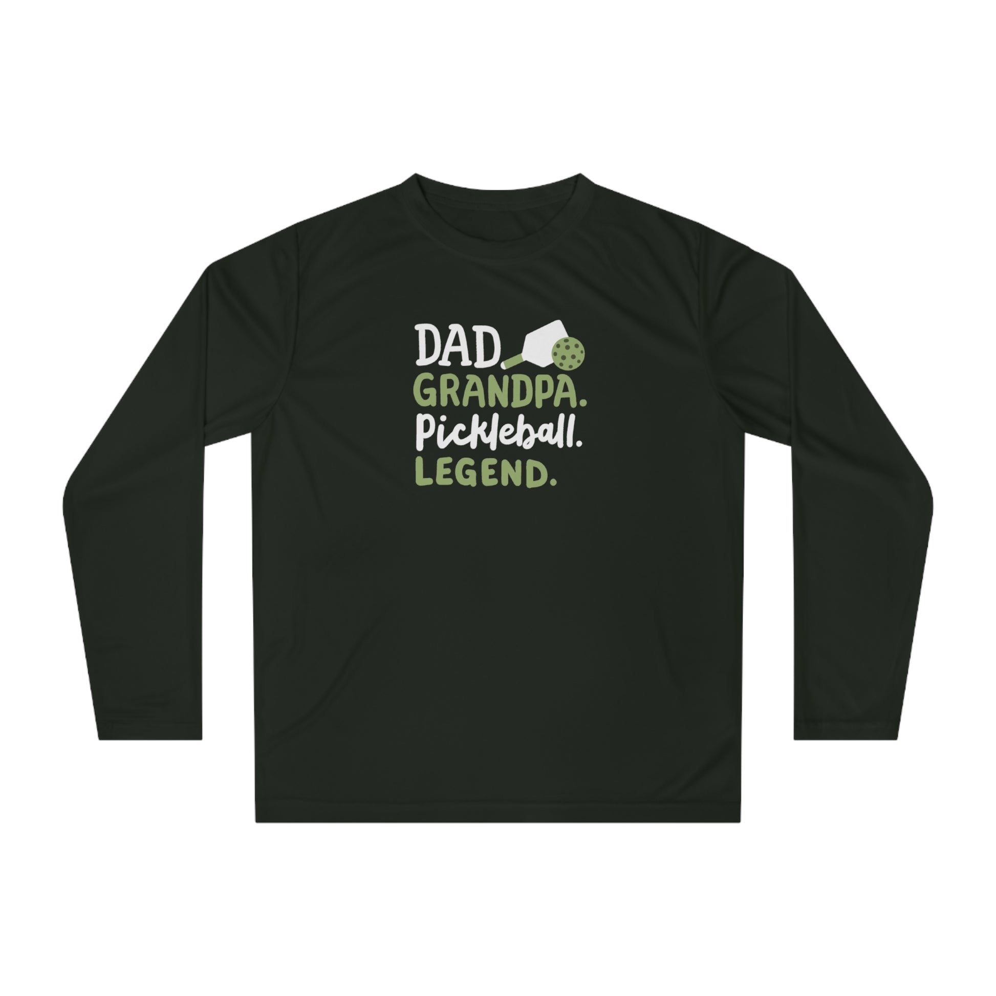 Men's Pickleball Long Sleeves top - Dad Grandpa Pickleball Legend Black