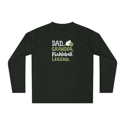 Men's Pickleball Long Sleeves top - Dad Grandpa Pickleball Legend Black