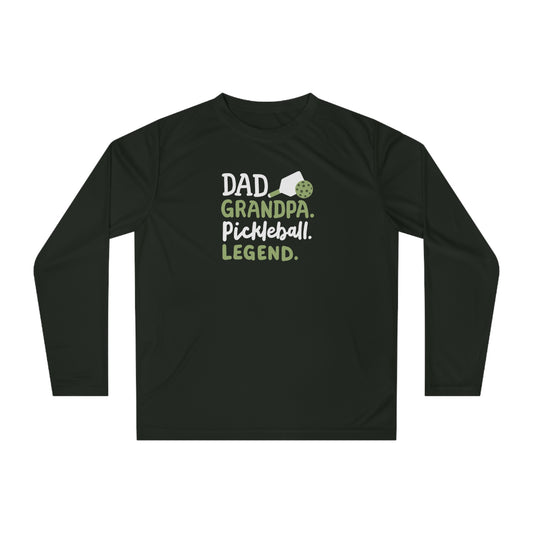 Men's Pickleball Long Sleeves top - Dad Grandpa Pickleball Legend Black