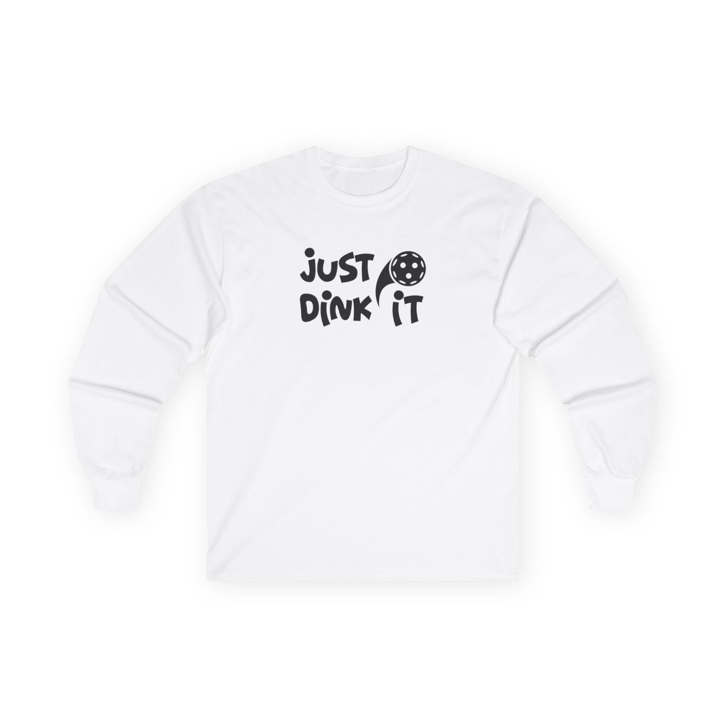 Women's Durable Pickleball Long Sleeves top - Just Dink It White