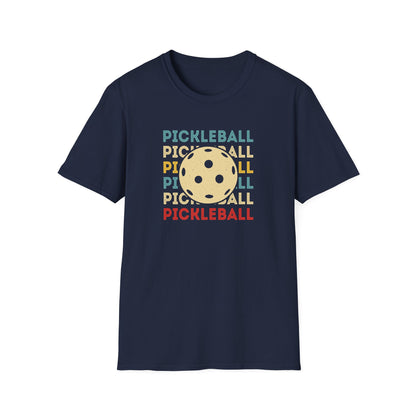 Men's Fun Pickleball T-shirt - Pickleball and Ball Navy