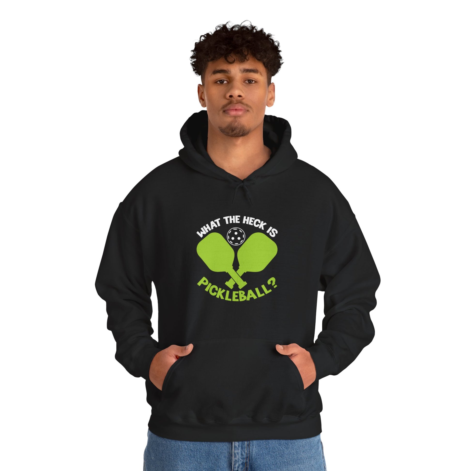 Men's Funny Pickleball Hoodie - What the Heck Is Pickleball?