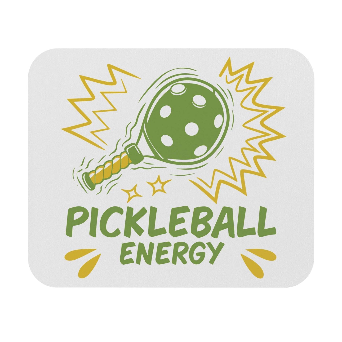 Pickleball Cheerful Mouse pad - Pickleball Energy White