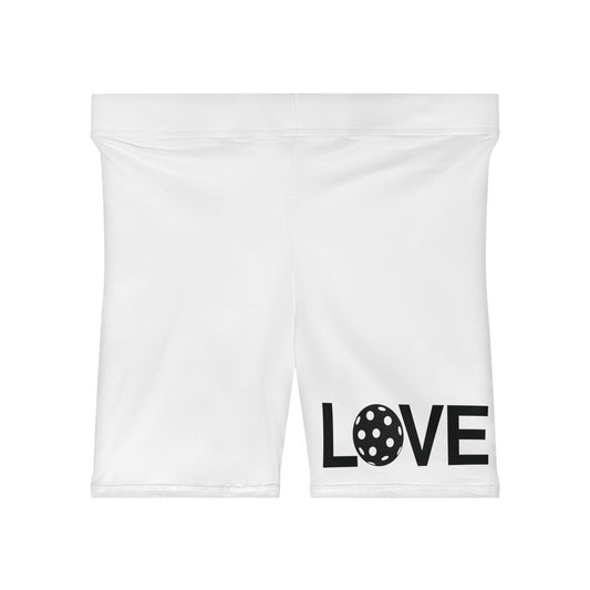 Women's Funny Pickleball Short - Love White