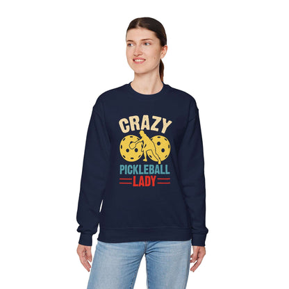 Women's Cool Pickleball Sweatshirt - Crazy Pickleball Lady